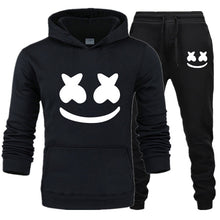 Load image into Gallery viewer, Marshmello Face Baskılı Erkek Spor Set-Siyah