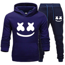 Load image into Gallery viewer, Marshmello Face Baskılı Erkek Spor Set-Siyah