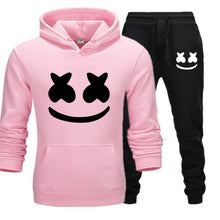 Load image into Gallery viewer, Marshmello Face Baskılı Erkek Spor Set-Siyah