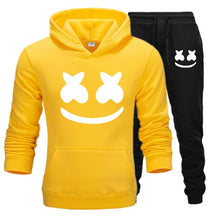 Load image into Gallery viewer, Marshmello Face Baskılı Erkek Spor Set-Siyah