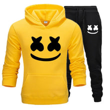 Load image into Gallery viewer, Marshmello Face Baskılı Erkek Spor Set-Siyah