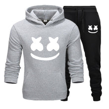 Load image into Gallery viewer, Marshmello Face Baskılı Erkek Spor Set-Siyah