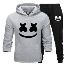 Load image into Gallery viewer, Marshmello Face Baskılı Erkek Spor Set-Siyah