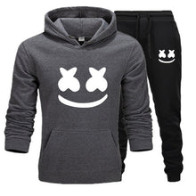 Load image into Gallery viewer, Marshmello Face Baskılı Erkek Spor Set-Siyah