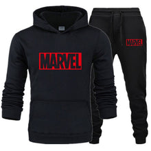 Load image into Gallery viewer, MARVEL Baskılı Erkek Spor Set-Siyah